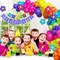 166pcs Magic Balloon Garland Arch Kit, Hot Pink Purple Green Party Decorations with Orange Yellow Pink Purple Green Teal Latex Balloons for Trol Themed Birthday Party Baby Shower Wedding Decorations